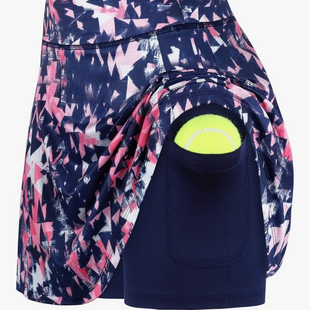 Fulbelle Women’s 3 Pocket Knee Length High Waisted Black Skort NWT Large - Picture 3 of 7